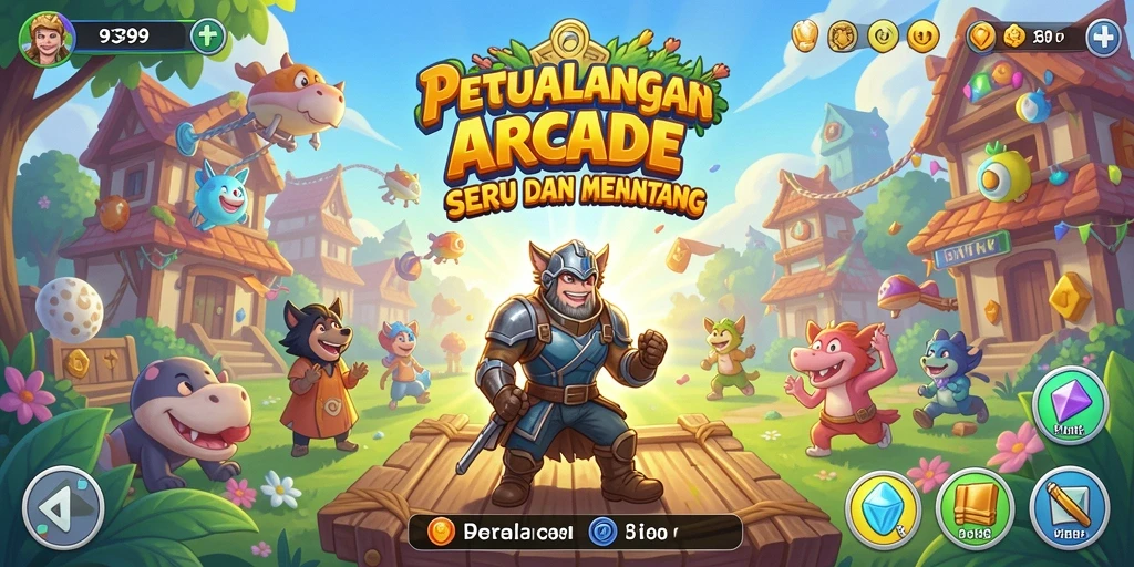 Tangkapan layar menampilkan pengalaman gameplay seru di 9399.