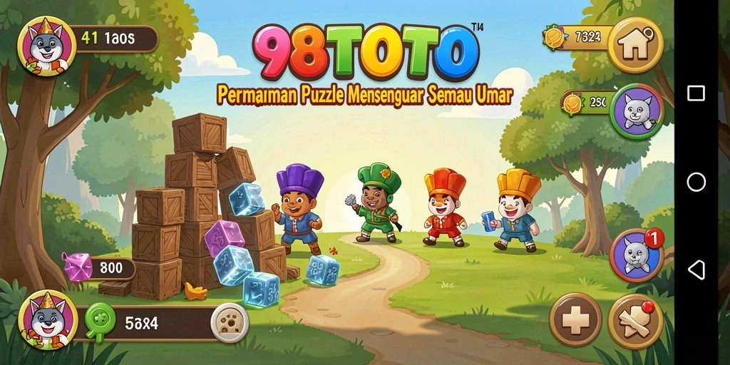 Screenshot gameplay 98TOTO yang menampilkan tantangan Puzzle yang menarik.
