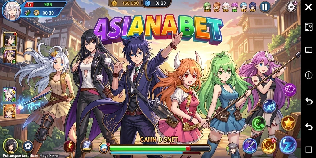 Screenshot ASIANABET menampilkan karakter anime yang dinamis dalam pertempuran yang menegangkan.