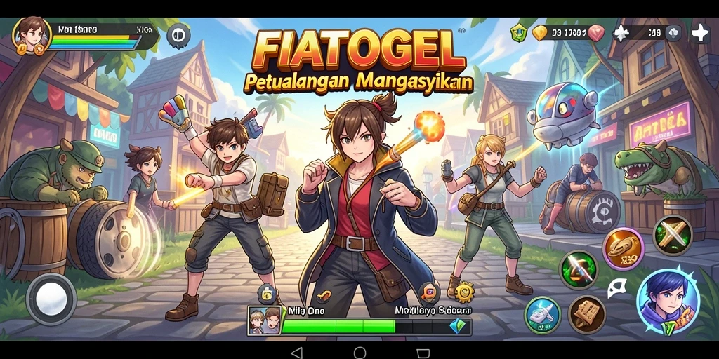 Screenshot menampilkan aksi seru dalam gameplay Anime FIATOGEL.
