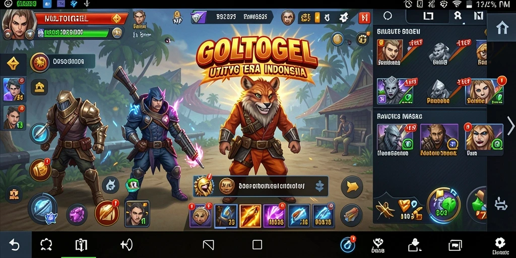 Tampilan antarmuka GOLTOGEL yang sederhana dan fungsional.