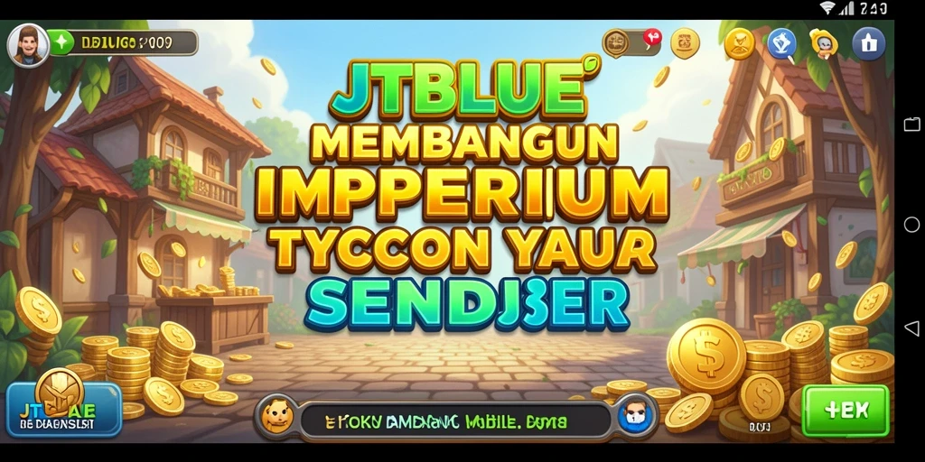 Screenshot gameplay JTBLUE menampilkan situasi dinamika bisnis Tycoon.