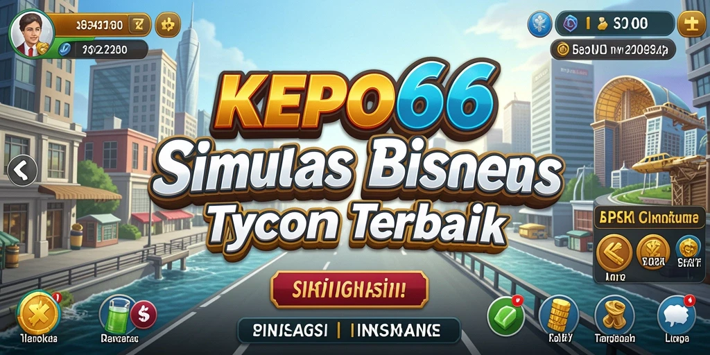 Screenshot gameplay <strong>KEPO66</strong> menampilkan manajemen bisnis yang dinamis.
