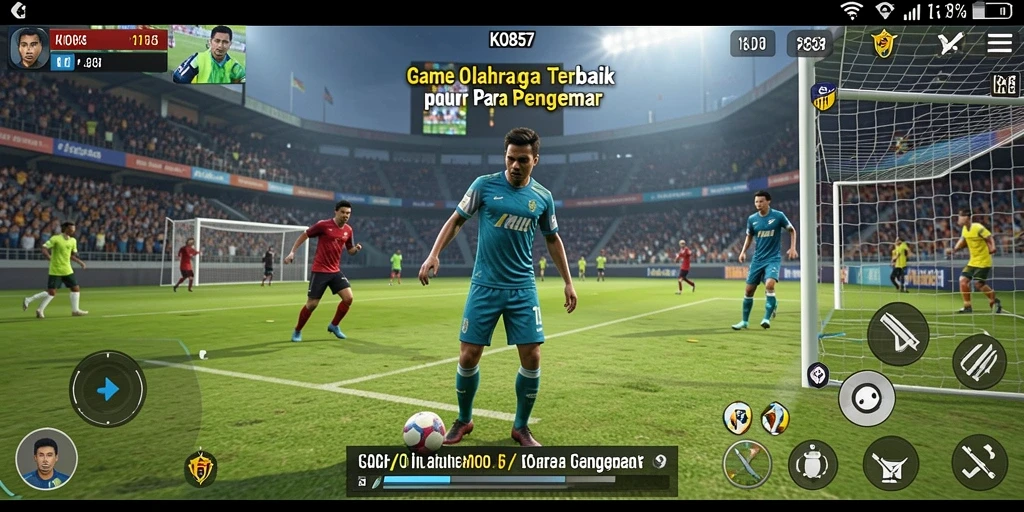 Tampilan gameplay KO857 yang dinamis dengan aksi olahraga seru.