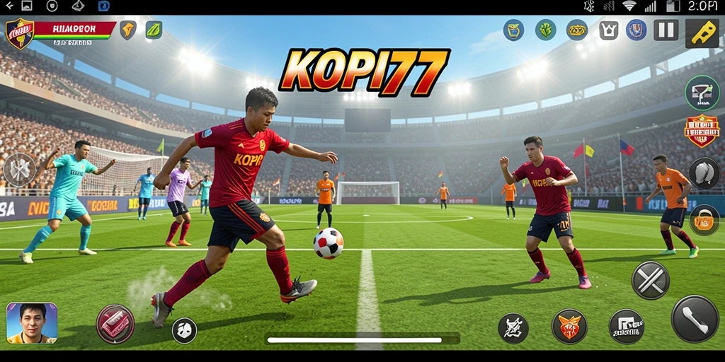 Tampilan seru gameplay KOPI77 saat pertandingan olahraga.