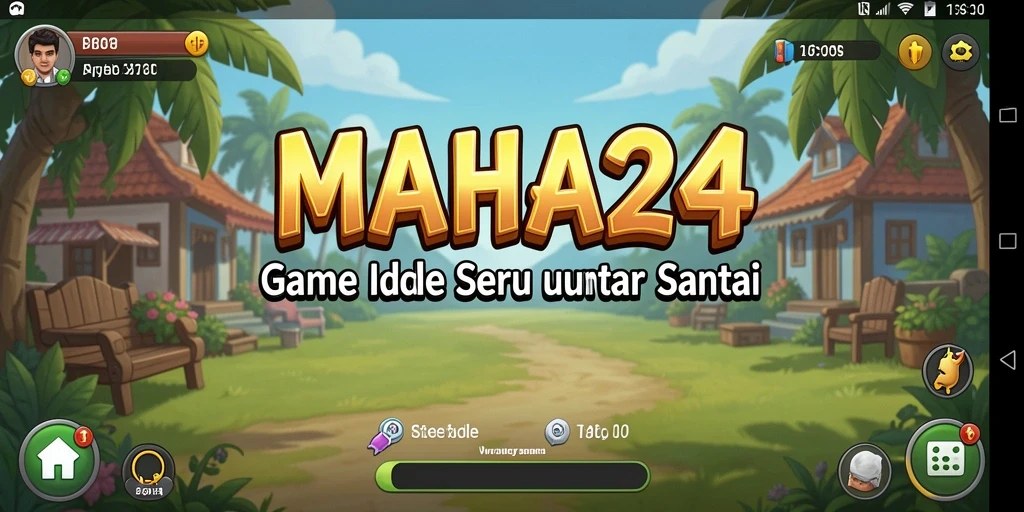 Tampilan gameplay menarik dari MAHA24 dengan karakter berkembang otomatis.