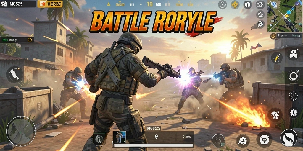 Screenshot menampilkan pertarungan intens di MG525 dengan grafis memukau.
