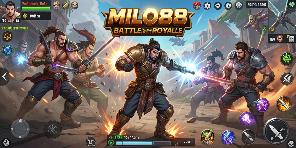 Tampilan menegangkan pertempuran di pulau bagi pemain Battle Royale.