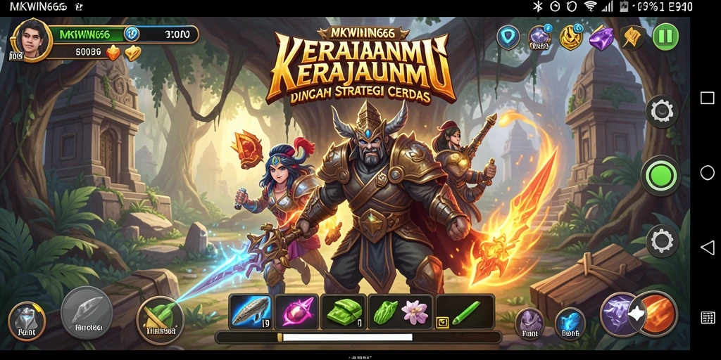Tampilan gameplay <strong>MKWIN666</strong> yang seru dalam pertahanan menara.
