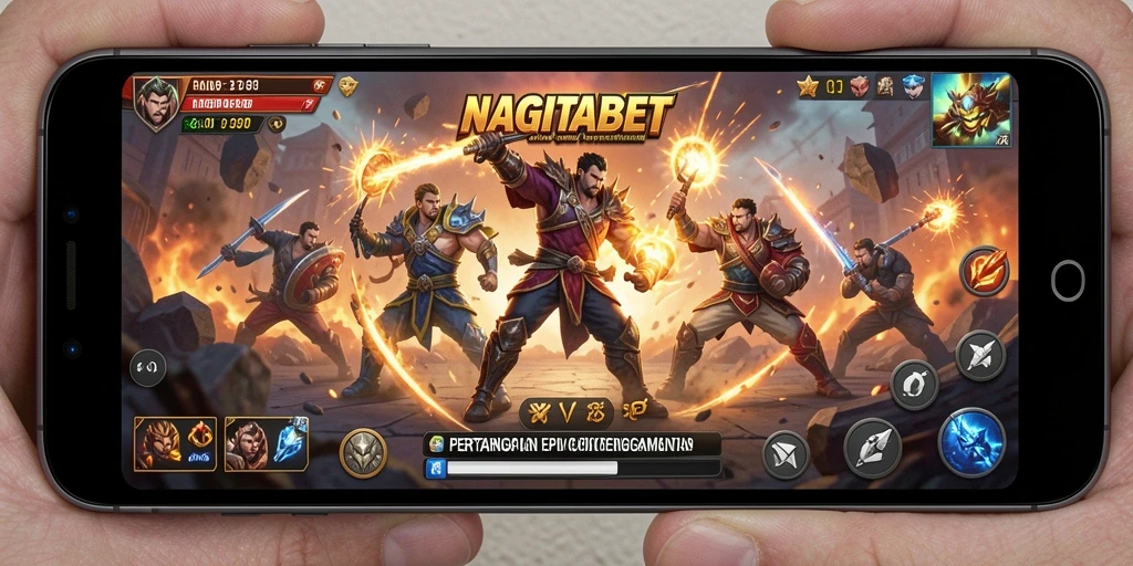 Tangkapan layar NAGITABET menunjukkan pertarungan yang intens dan seru.