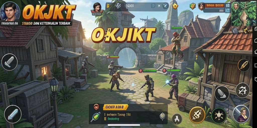 Tangkapan layar menampilkan aksi pertempuran epik dalam OKJKT.