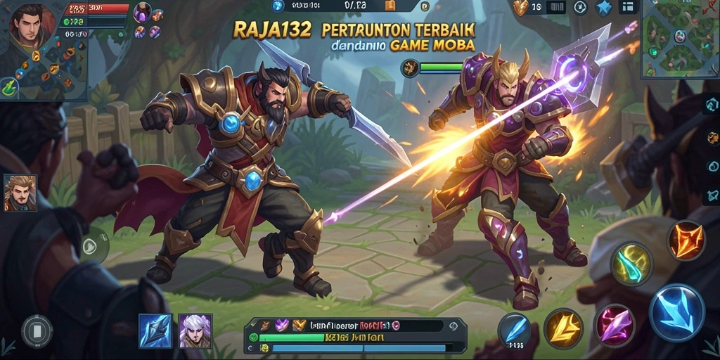 Tampilan gameplay seru di RAJA132 dengan pertarungan strategis.