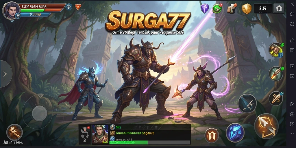 Screenshot menunjukkan suasana menegangkan dalam pertempuran SLG.