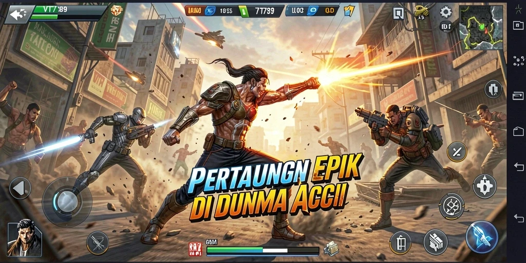 Tangkapan layar gameplay VT789 menunjukkan aksi seru dalam pertempuran.