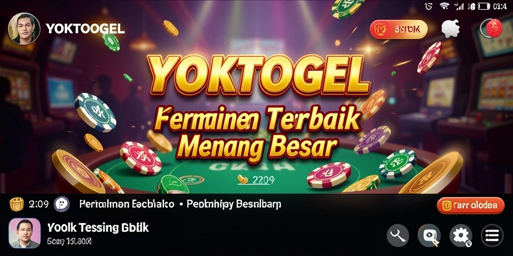 Tampilan mendebarkan permainan kasino di YOKTOGEL.