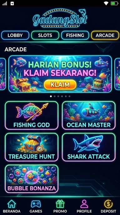 Screenshot tampilan aplikasi gadunslot saat mengunduh